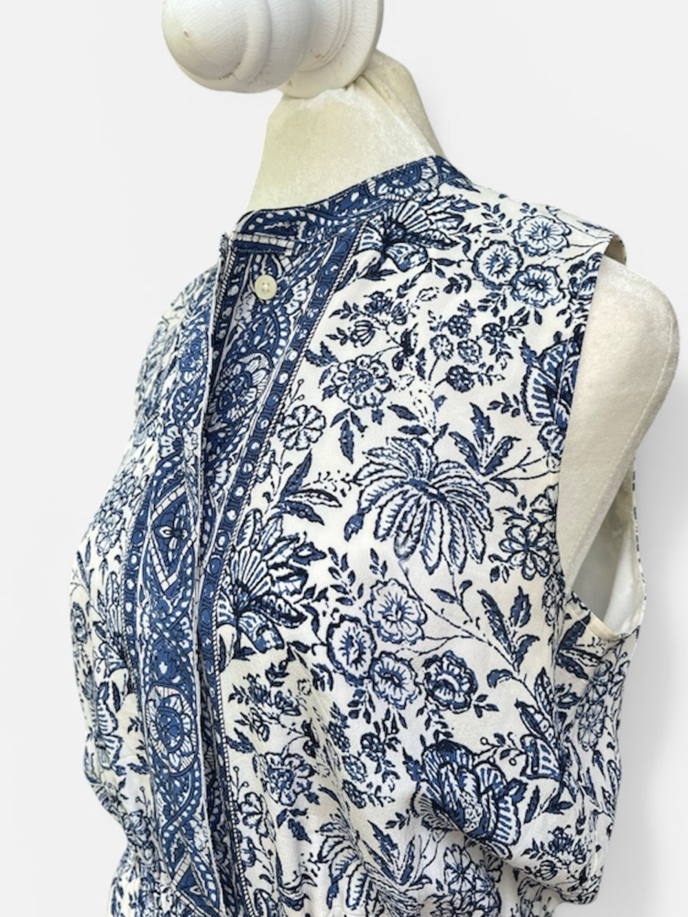 Madewell Silk Journey Shirt Dress in the Porcelain Floral Size Small - Picture 6 of 8